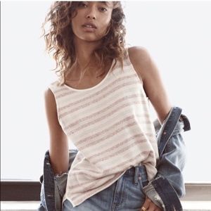 Madewell Terry V-back tank top Small